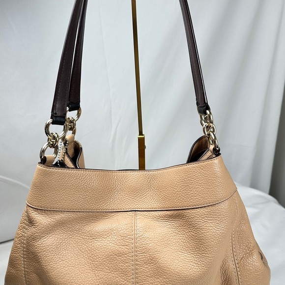 Coach NY Lexy F31987 Tan Pebble Leather Shoulder Bag Satchel w/storage bag - Picture 6 of 15